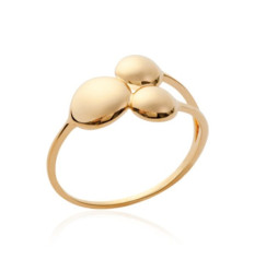 Bague plaqué or 750 3 microns