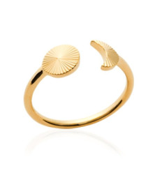 Bague plaqué or 750 3 microns