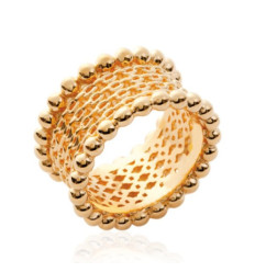 Bague plaqué or 750 3 microns