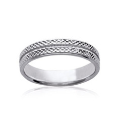 Bague argent massif 925 rhodié