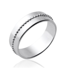 Bague argent massif 925 rhodié