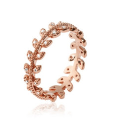 BAGUE PL-OR 750 5MIC. ROSE OZ