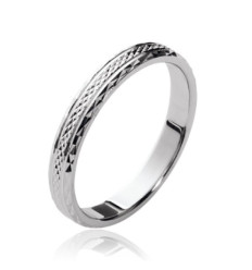 Bague argent massif 925 rhodié