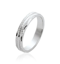 Bague argent massif 925 rhodié