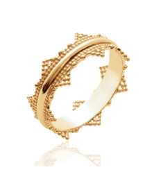 Bague plaqué or 750 3 microns