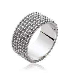 Bague argent massif 925 rhodié