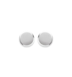 Boucles d'oreilles puces rondes 6 mm tiges clous - Romie - argent 925 rhodié