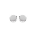 Boucles d'oreilles puces rondes 6 mm tiges clous - Romie - argent 925 rhodié