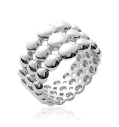 Bague argent massif 925 rhodié