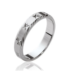 Bague argent massif 925 rhodié