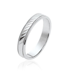 Bague argent massif 925 rhodié