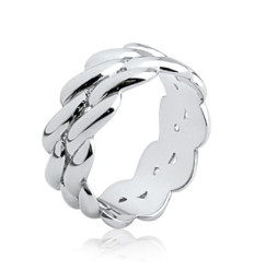 Bague argent massif 925 rhodié