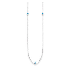 SAUTOIR 110CM ARGENT 925 RHODIE PS longueur 11 cm