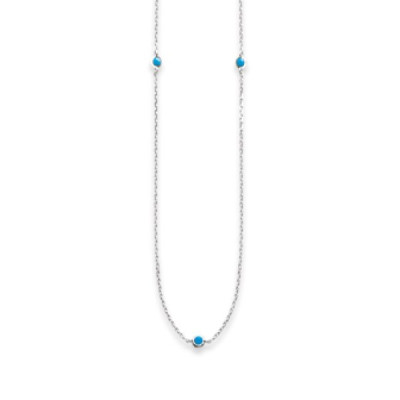 SAUTOIR 110CM ARGENT 925 RHODIE PS longueur 11 cm