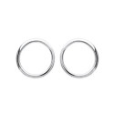 Boucles d'oreilles rondes puces anneau 11 mm - Alix - argent massif 925/000