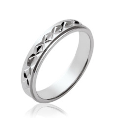 Bague argent massif 925 rhodié