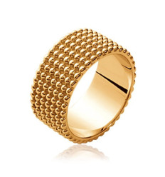 Bague plaqué or 750 3 microns