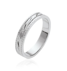 Bague argent massif 925 rhodié