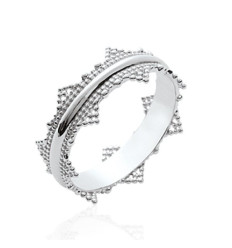 Bague argent massif 925 rhodié