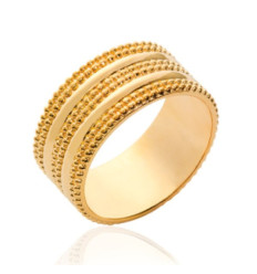 Bague plaqué or 750 3 microns