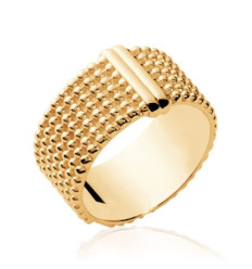 Bague plaqué or 750 3 microns