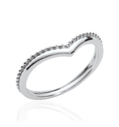 Bague argent massif 925 rhodié