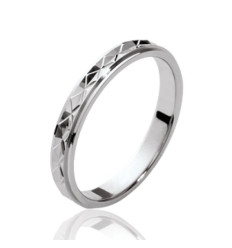 Bague argent massif 925 rhodié