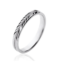 Bague argent massif 925 rhodié