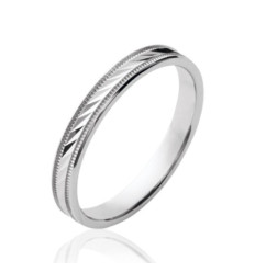 Bague argent massif 925 rhodié