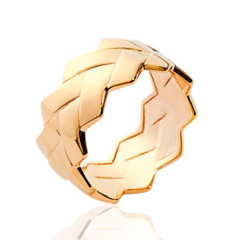 Bague plaqué or 750 3 microns