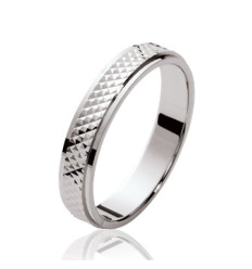 Bague argent massif 925 rhodié