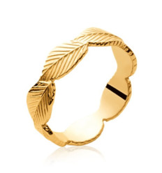 Bague plaqué or 750 3 microns