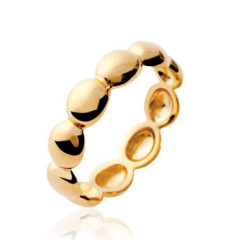 Bague plaqué or 750 3 microns