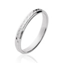 Bague argent massif 925 rhodié