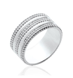Bague argent massif 925 rhodié