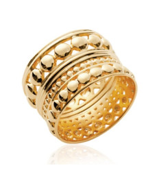 Bague plaqué or 750 3 microns