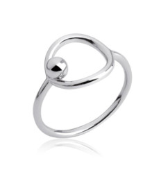 Bague argent massif 925 rhodié