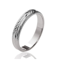 Bague argent massif 925 rhodié