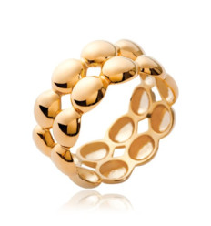 Bague plaqué or 750 3 microns