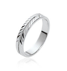 Bague argent massif 925 rhodié