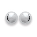 Boucles d'oreilles demi boule 10 mm - Aïda - argent massif 925/000 rhodié