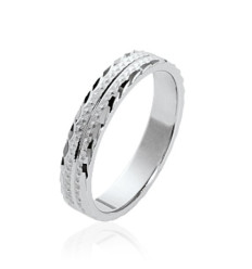 Bague argent massif 925 rhodié