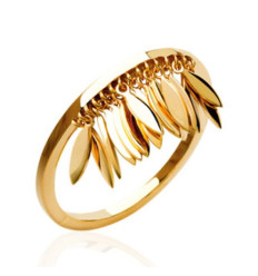 Bague plaqué or 750 3 microns