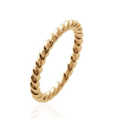 Bague plaqué or 750 3 microns