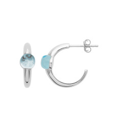 Créoles Topaze Argent 925 rhodié