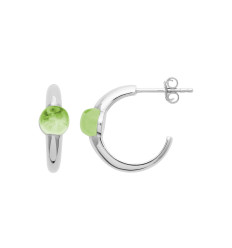 Créoles Péridot Argent 925 rhodié