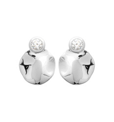 Boucles d'oreilles Argent 925 rhodié brillant Zirconium