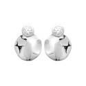 Boucles d'oreilles Argent 925 rhodié brillant Zirconium