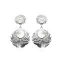 Boucles d'oreilles Nacre femme pendantes Argent 925 rhodié