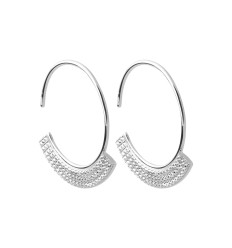 Créoles Argent 925 rhodié et Oxyde de Zirconium